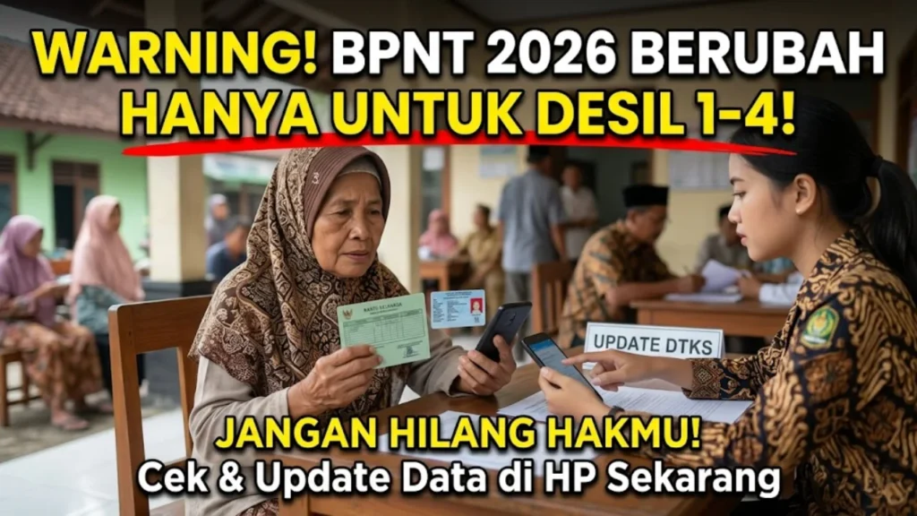 Cara Baru Mengajukan BPNT 2026 Desil 1-4 Tahun Ini – Panduan Lengkap Update Data DTKS